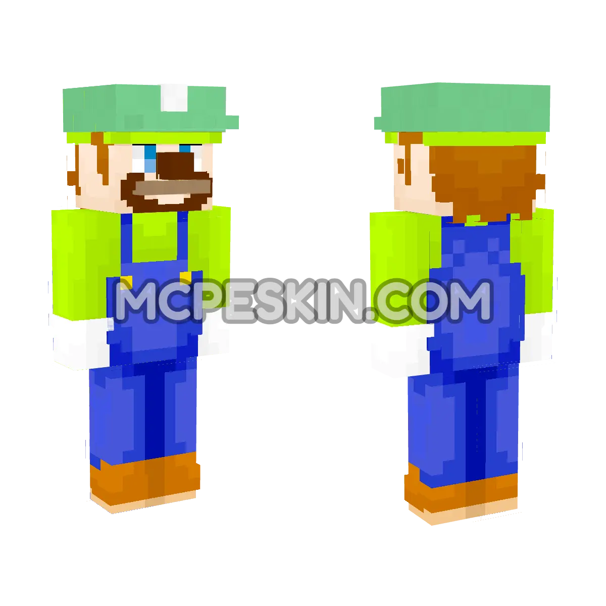 Luigi 10 4D Minecraft Bedrock skin