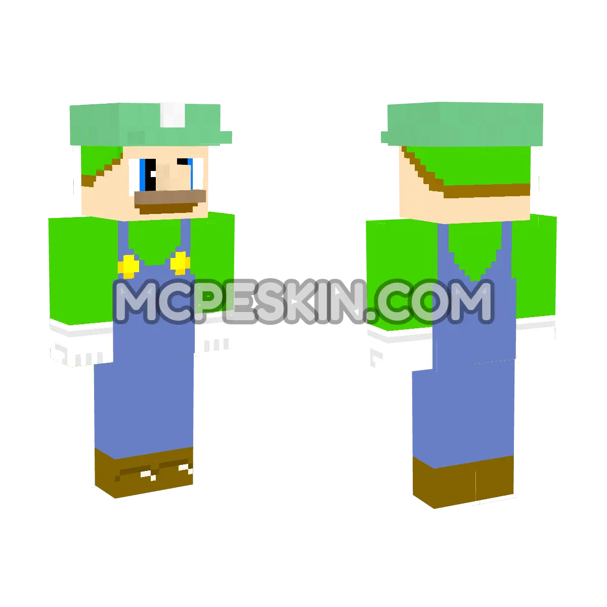 Luigi 14 4D Minecraft Bedrock skin