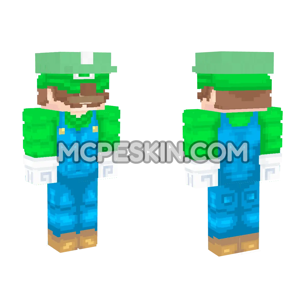 Luigi 2 4D Minecraft Bedrock skin