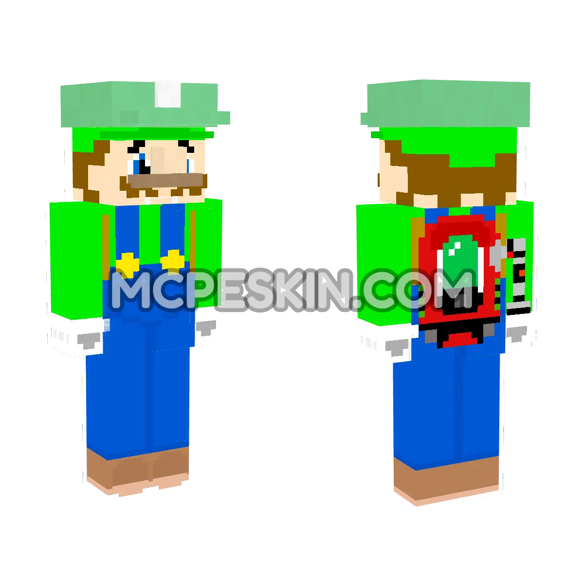 Luigi 21 4D Minecraft Bedrock skin