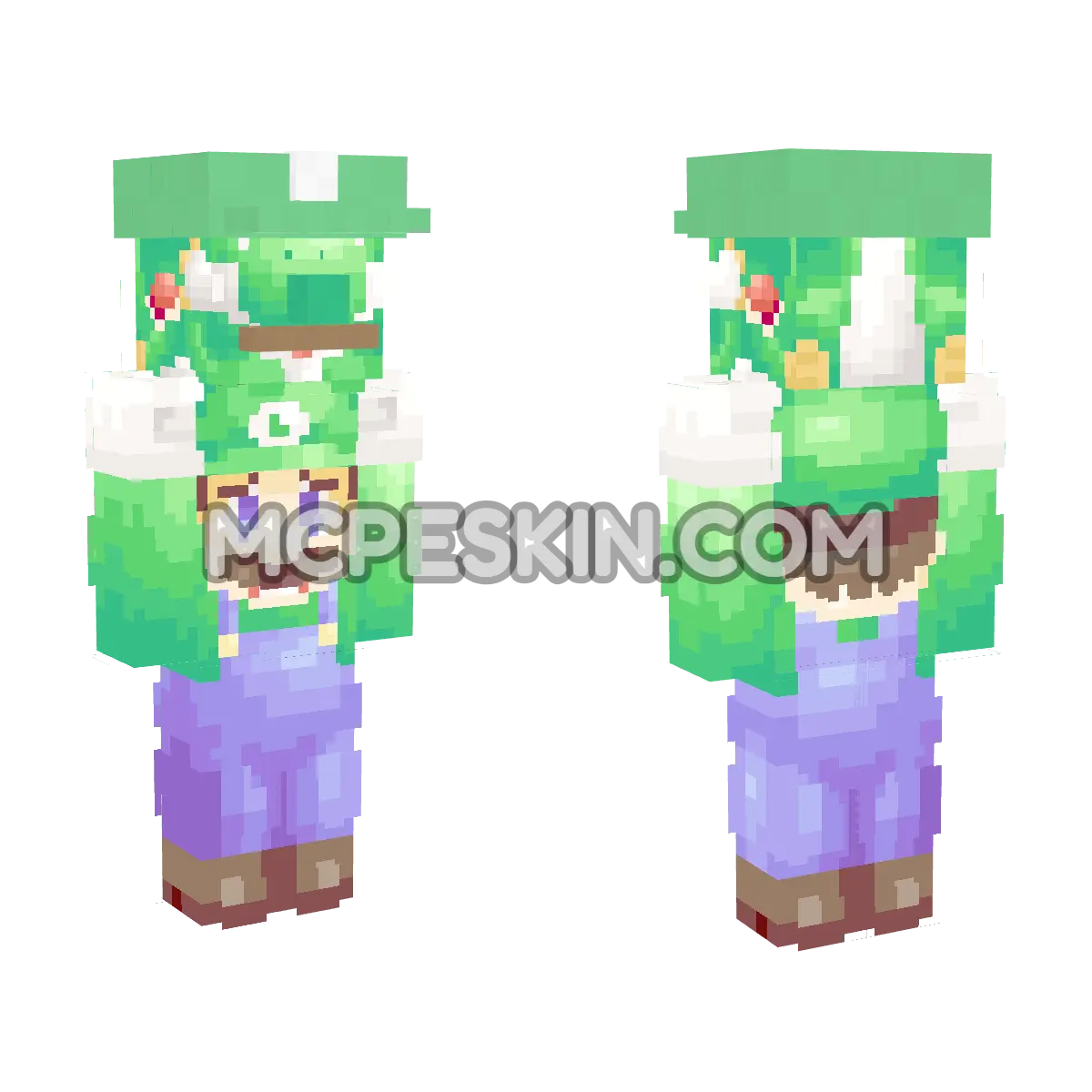 Luigi 24 4D Minecraft Bedrock skin