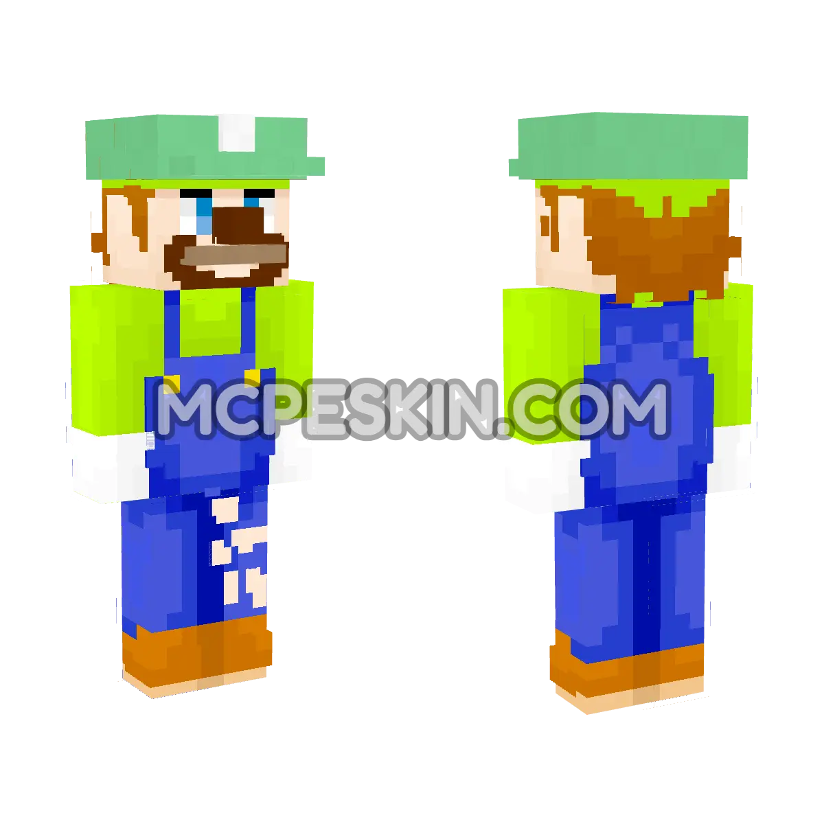 Luigi 27 4D Minecraft Bedrock skin