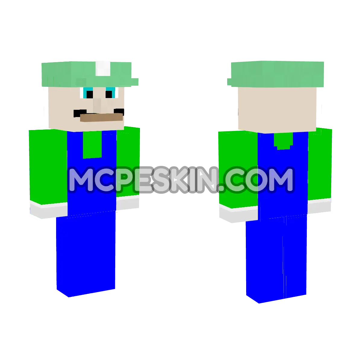 Luigi 3 4D Minecraft Bedrock skin