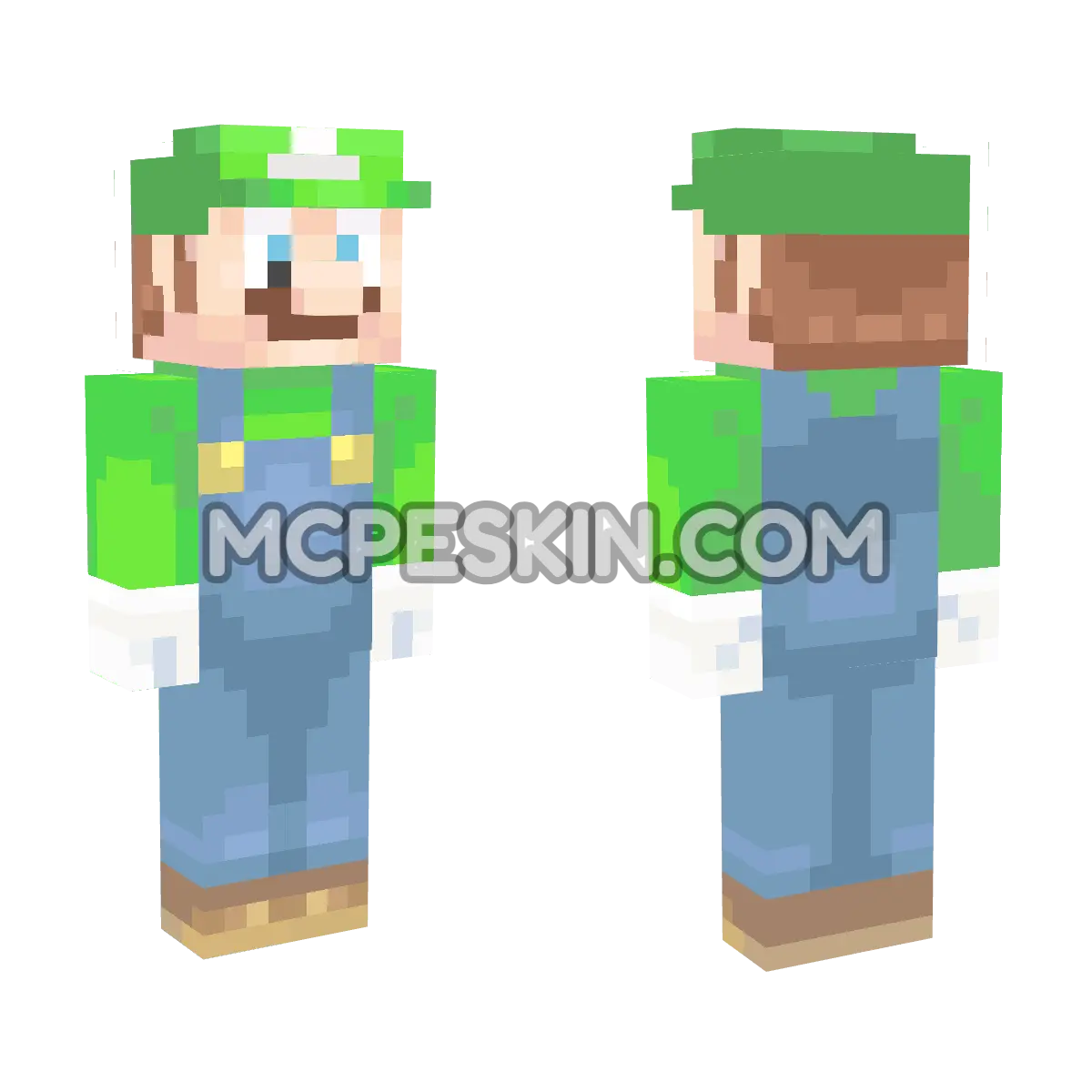 Luigi 4D Minecraft Bedrock skin