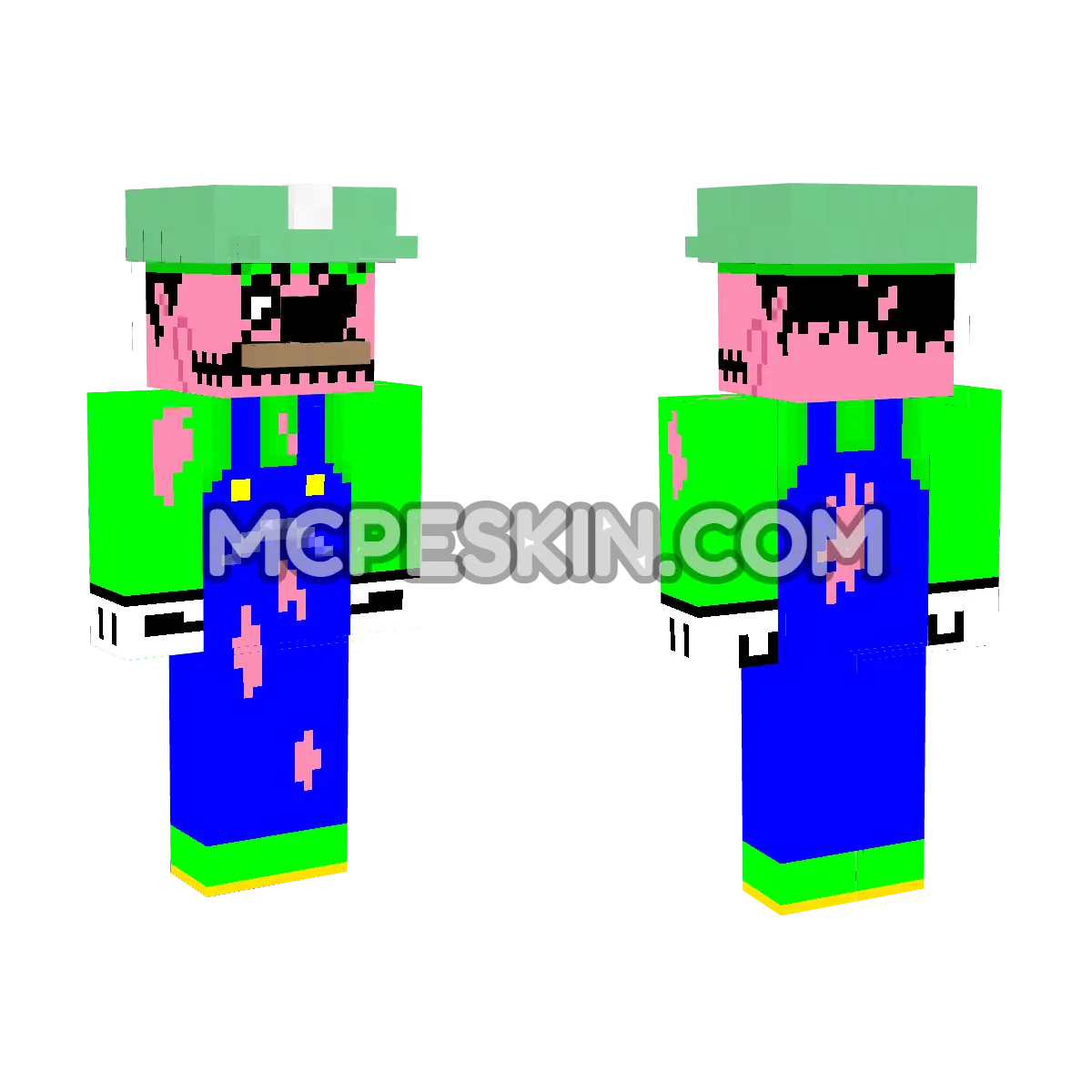 Luigi 7 4D Minecraft Bedrock skin