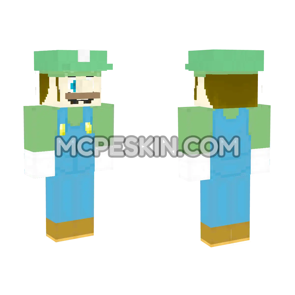 Luigi 8 4D Minecraft Bedrock skin