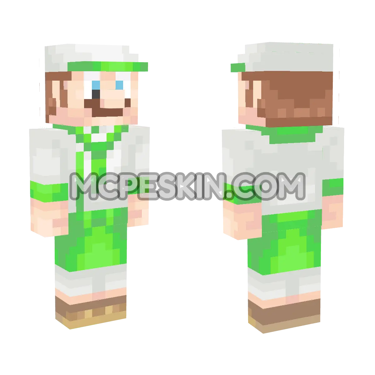 Luigi (Chef) 4D Minecraft Bedrock skin