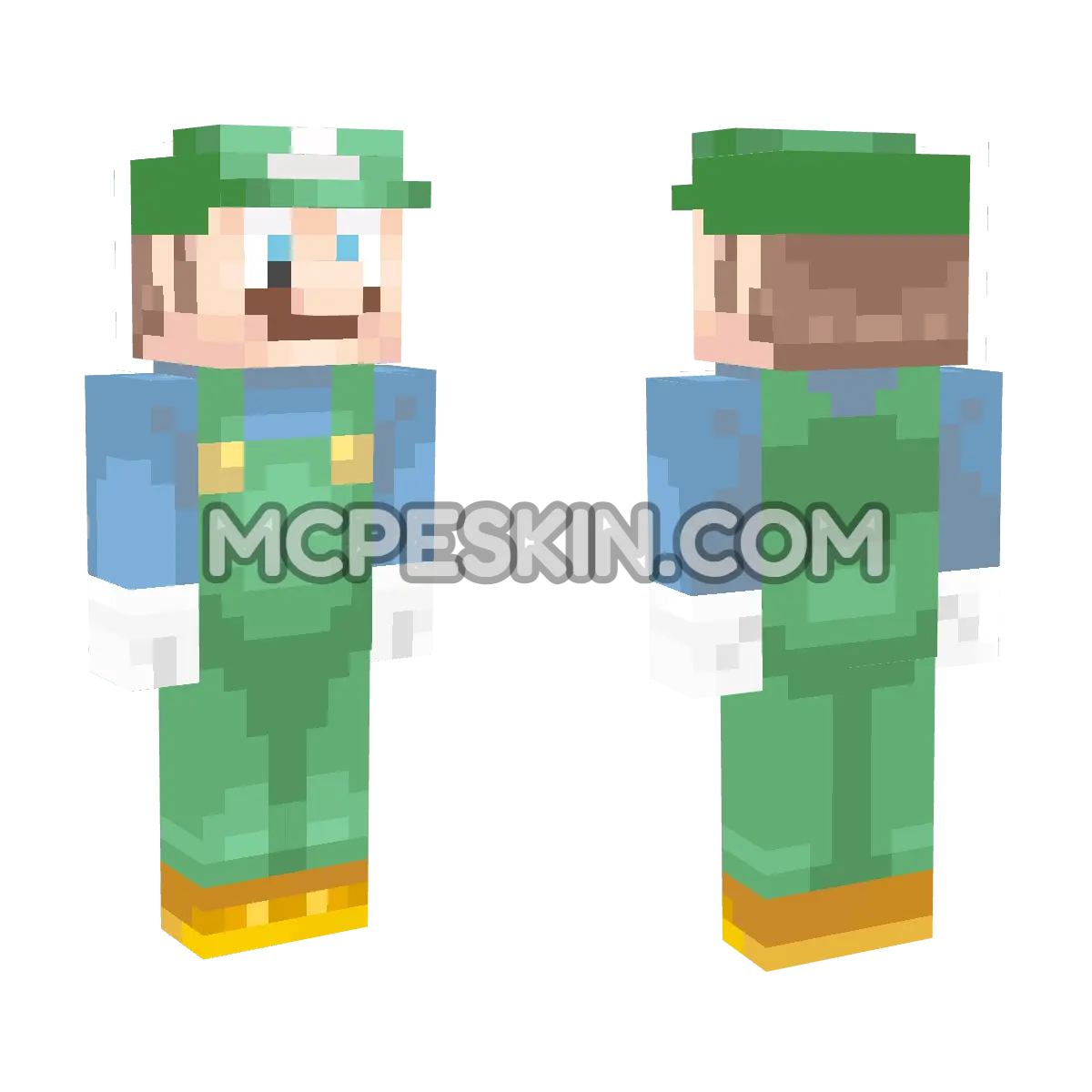 Luigi (Classic) 4D Minecraft Bedrock skin
