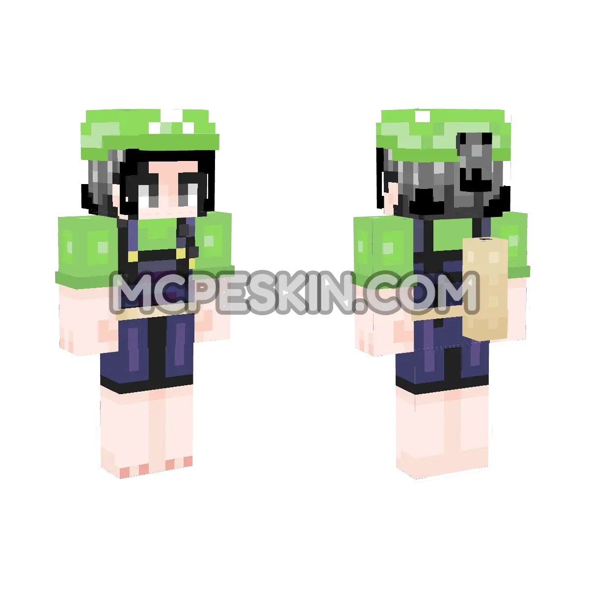 Luigi Cosplayer 4D Minecraft Bedrock skin