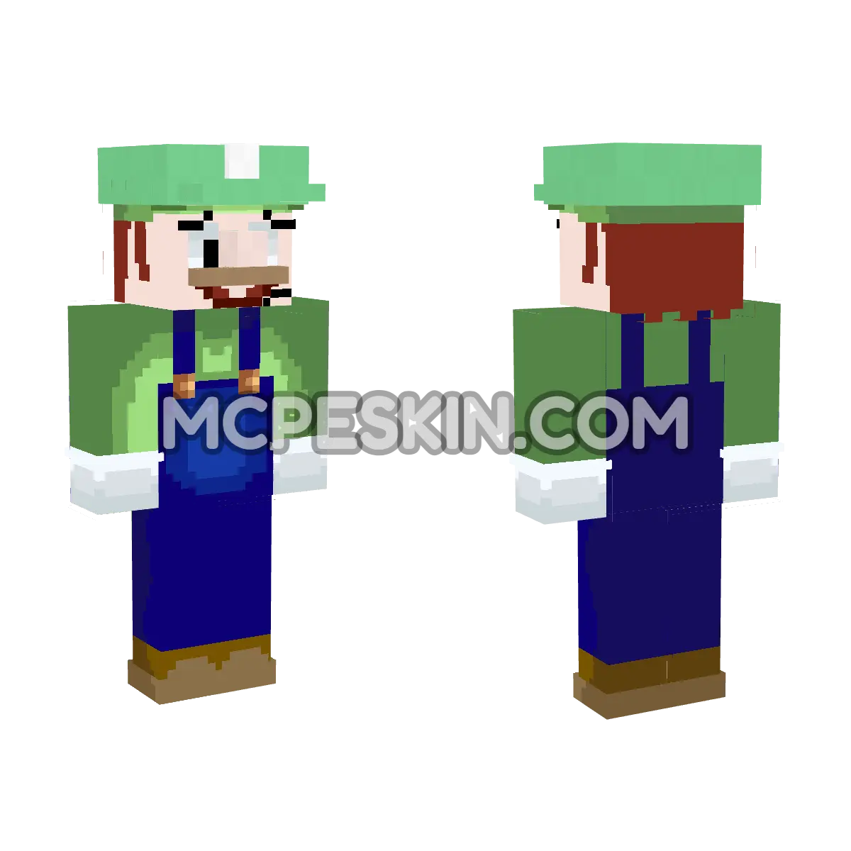 Luigi Version Exe 4D Minecraft Bedrock skin