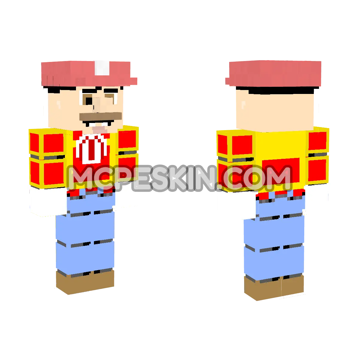 Mario 10 4D Minecraft Bedrock skin