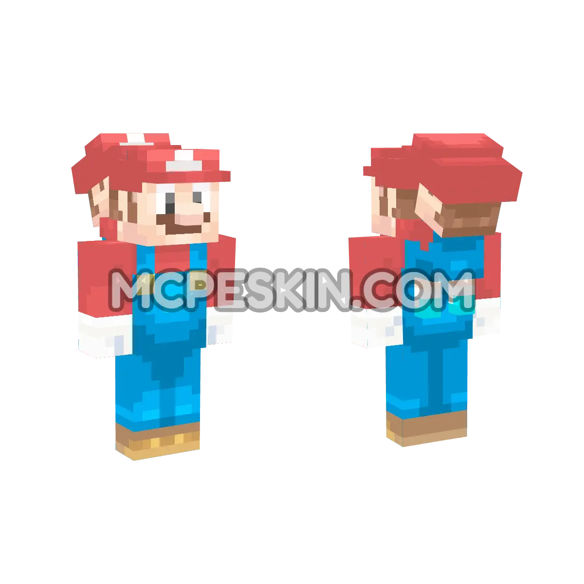 Mario & Baby Mario 4D Minecraft Bedrock skin