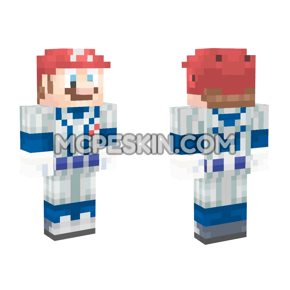 Mario (Baseball) 4D Minecraft Bedrock skin