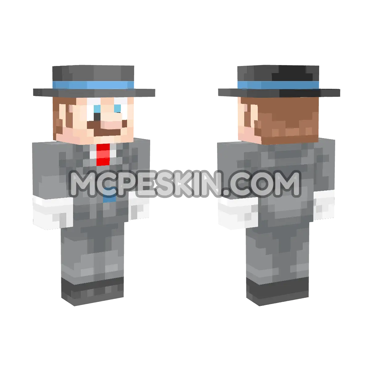 Mario (Black Suit) 4D Minecraft Bedrock skin