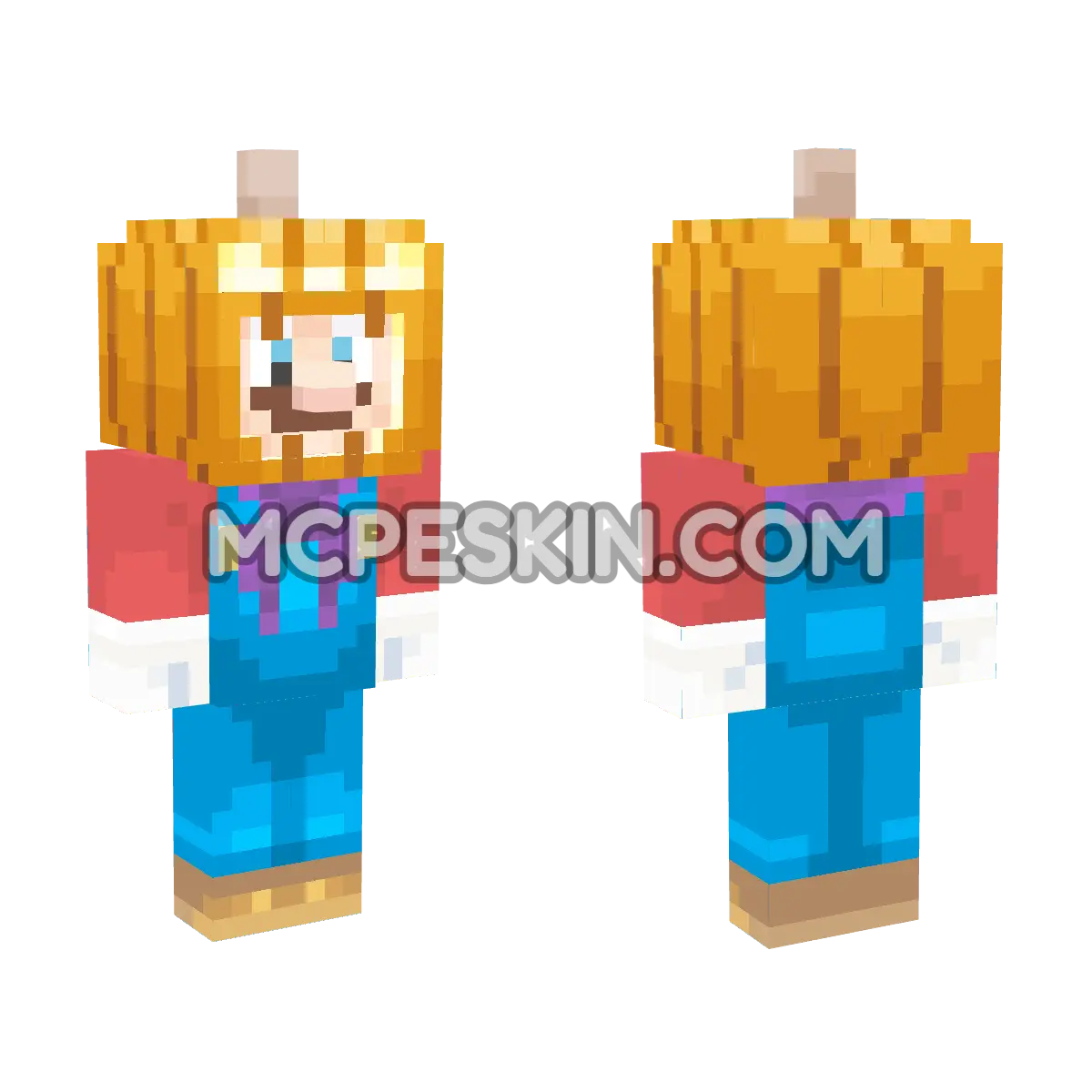 Mario (Halloween) 4D Minecraft Bedrock skin