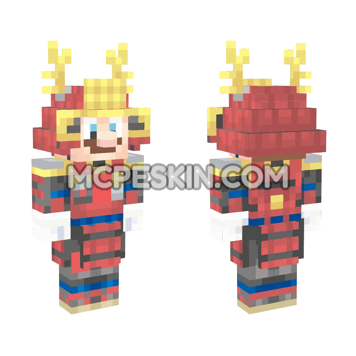 Mario (Samurai) 4D Minecraft Bedrock skin