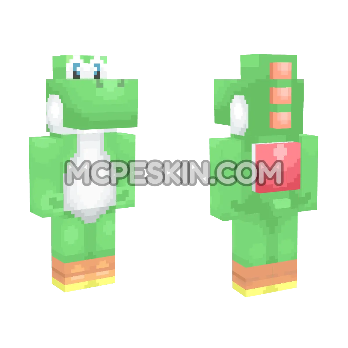 Mario Series: HD Yoshi 4D Minecraft Bedrock skin