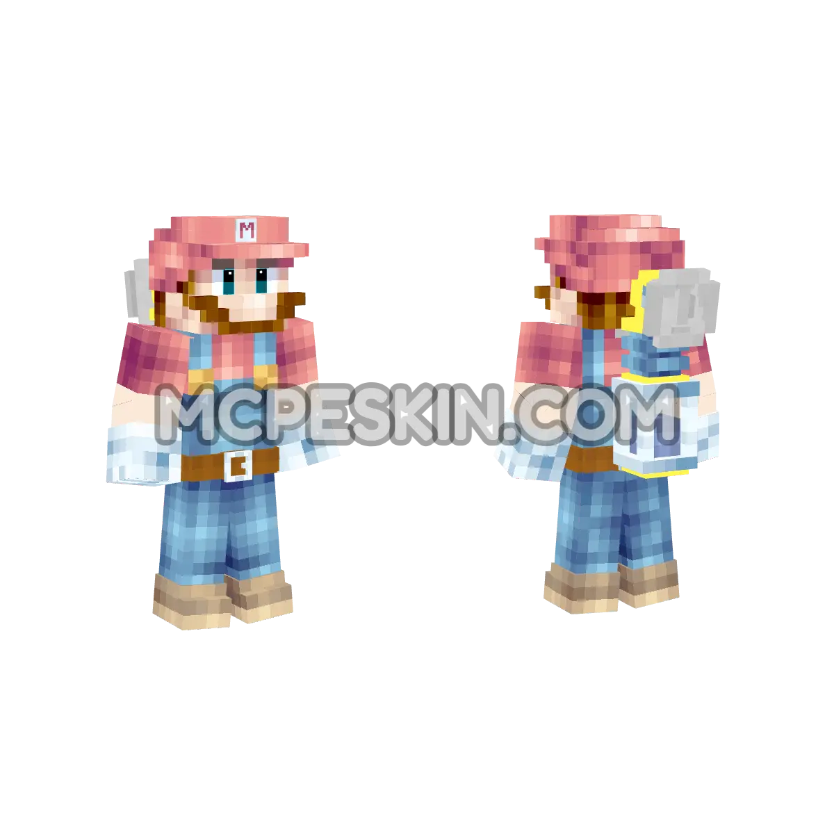Mario Sunshine 4D Minecraft Bedrock skin