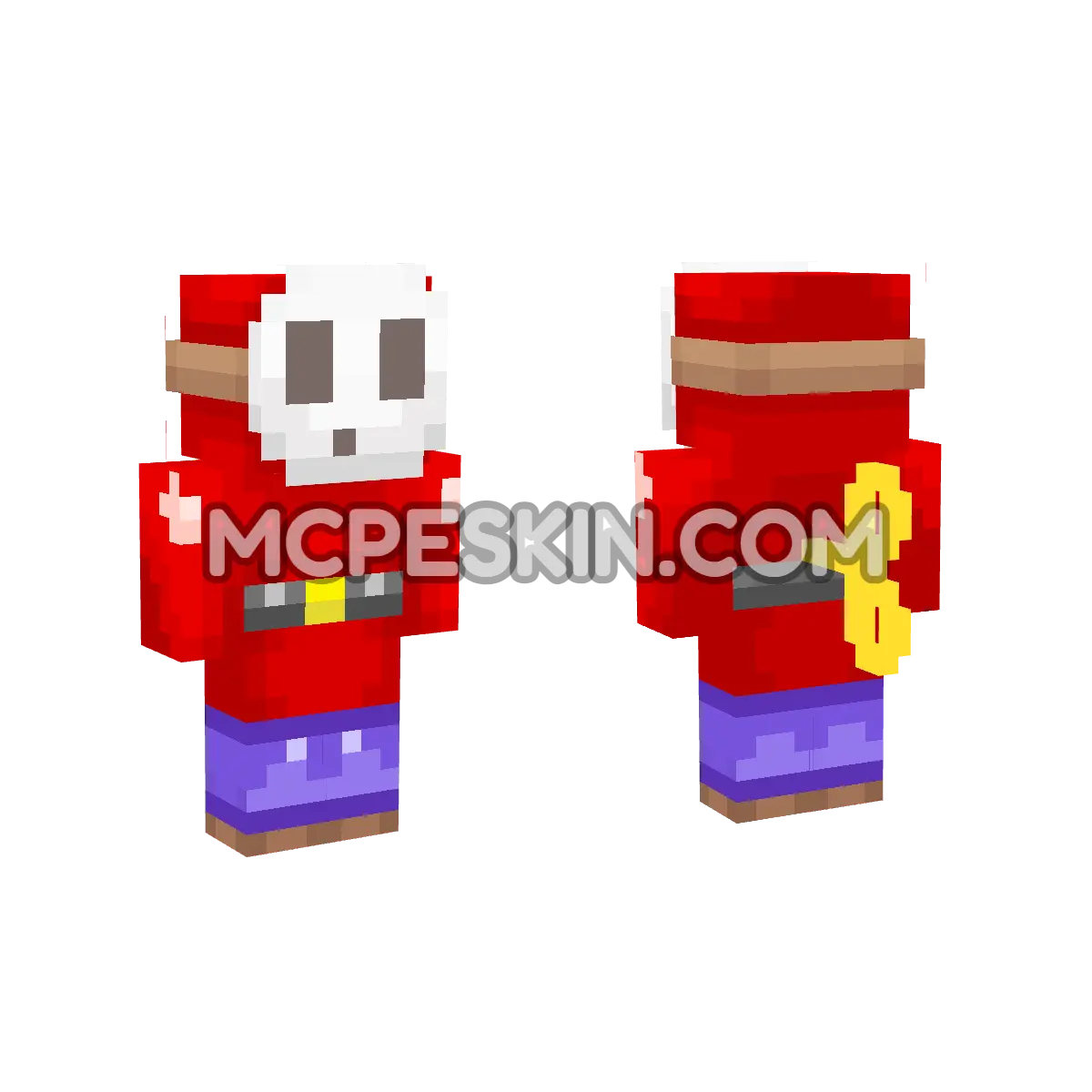 Mario vs Donkey Kong: Shy Guy 4D Minecraft Bedrock skin
