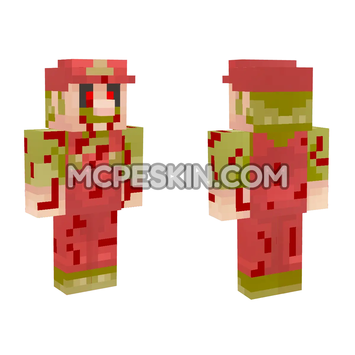 Mario.exe: The Daredevil 4D Minecraft Bedrock skin