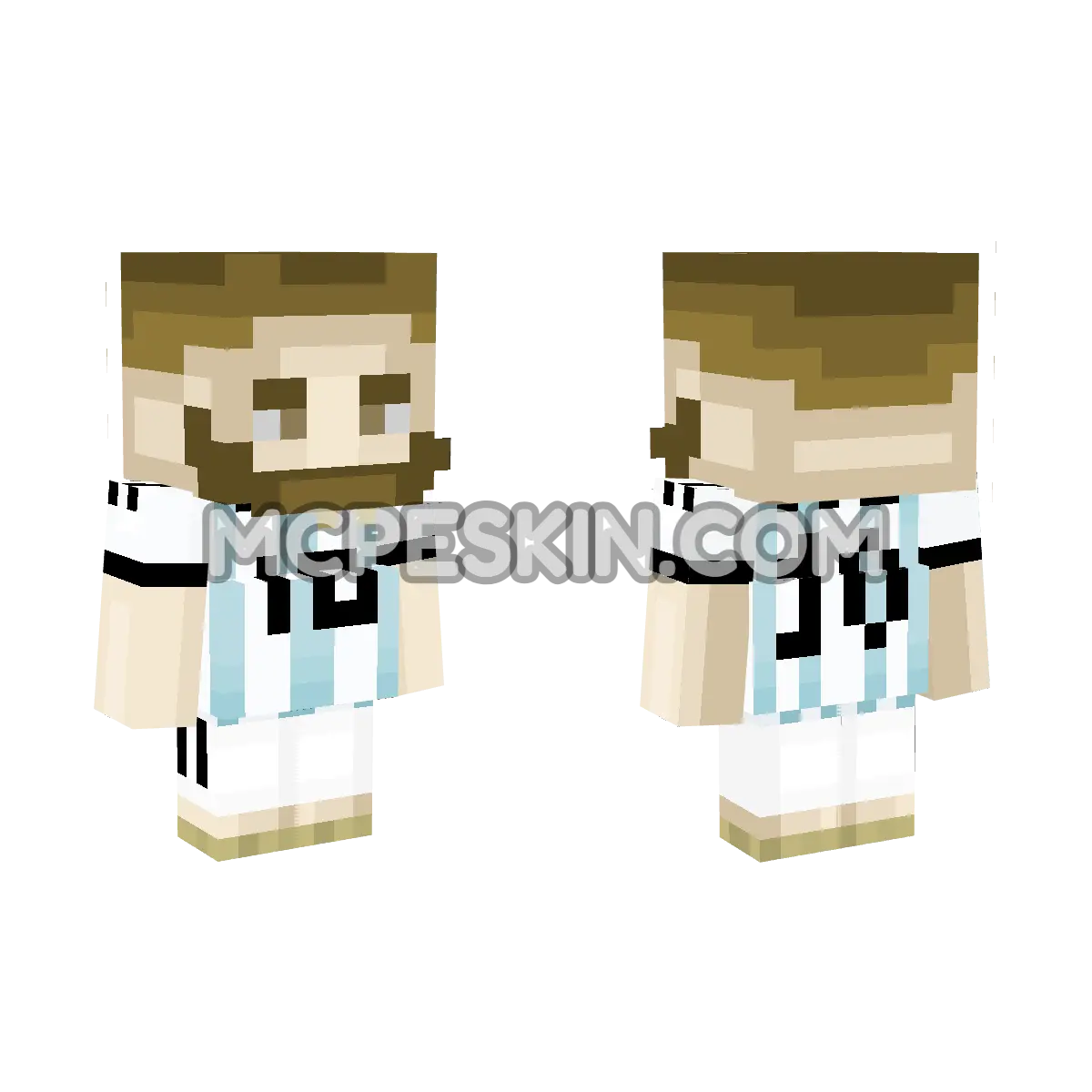 messi 4D Minecraft Bedrock skin