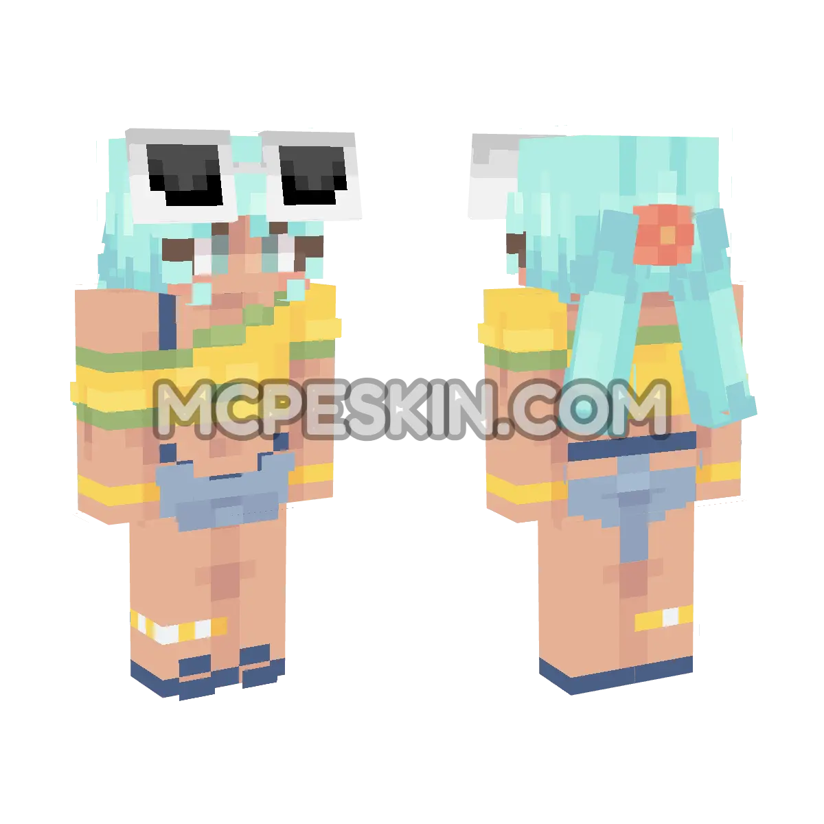 mikuBRA 4D Minecraft Bedrock skin