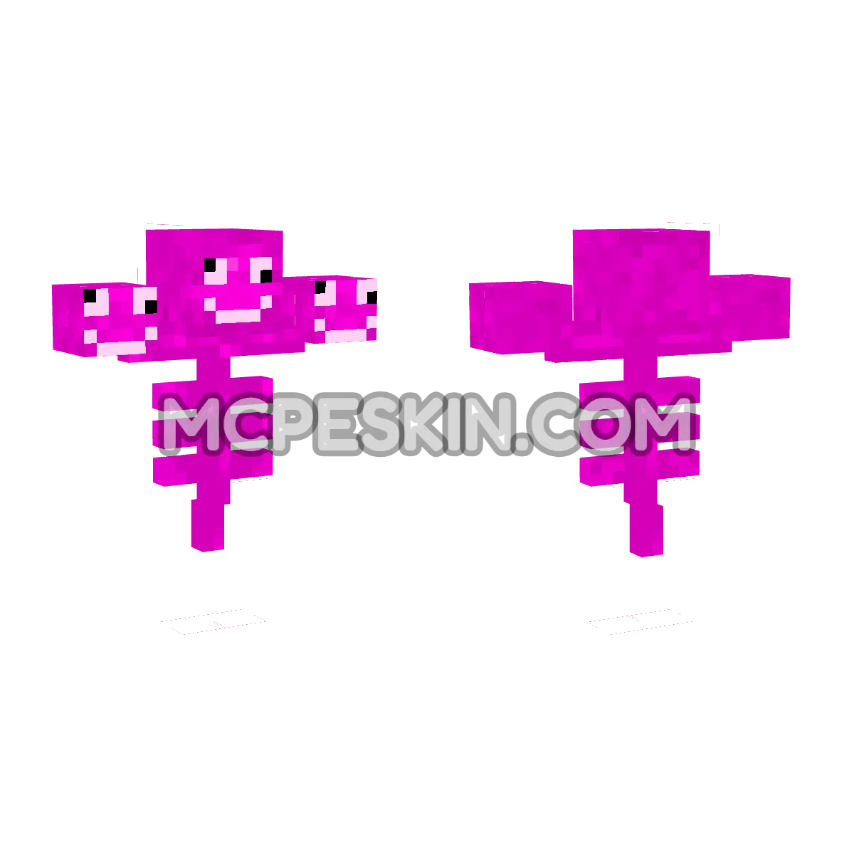 Minecraft 15w14a: Pink Wither 4D Minecraft Bedrock skin