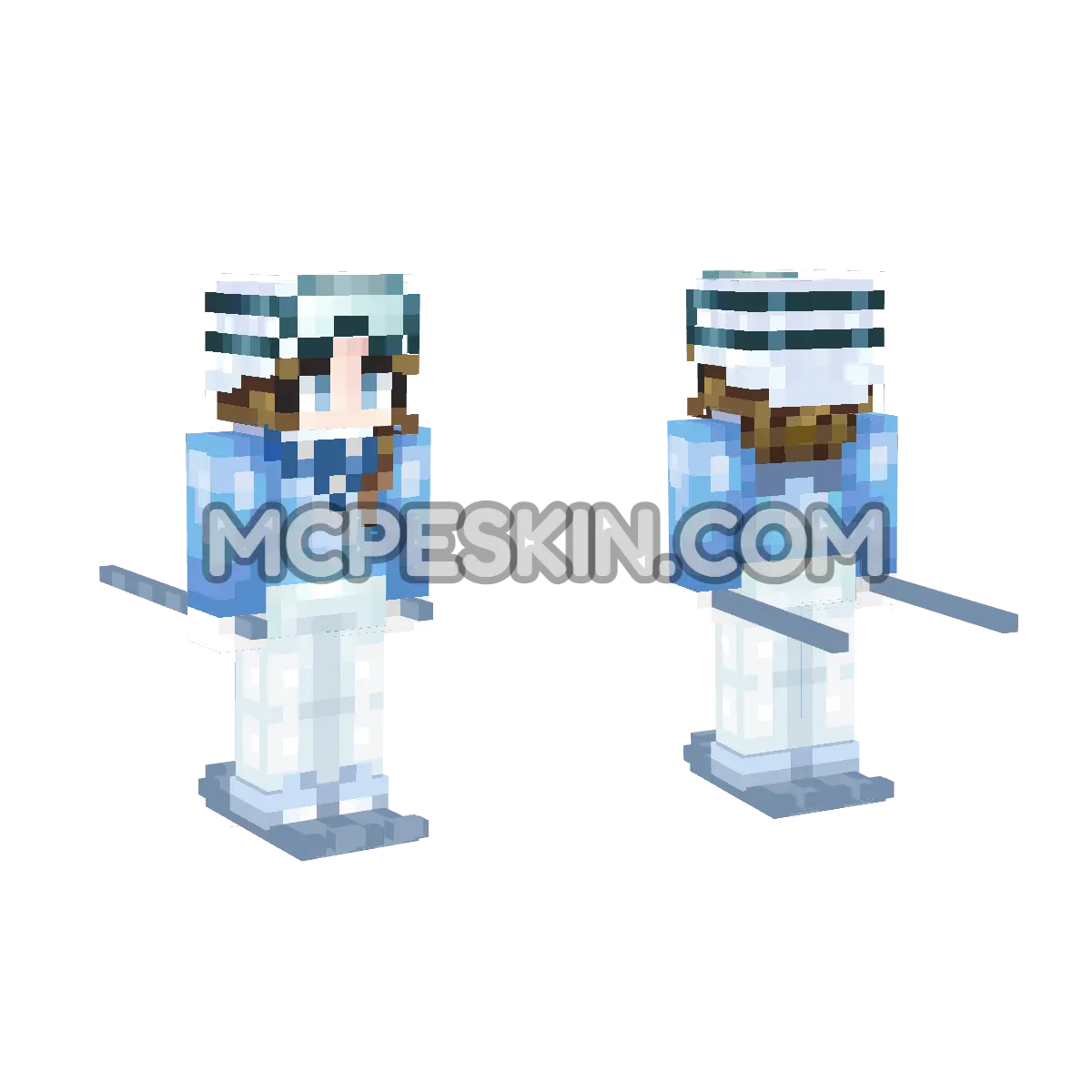 Mint the Skier 4D Minecraft Bedrock skin