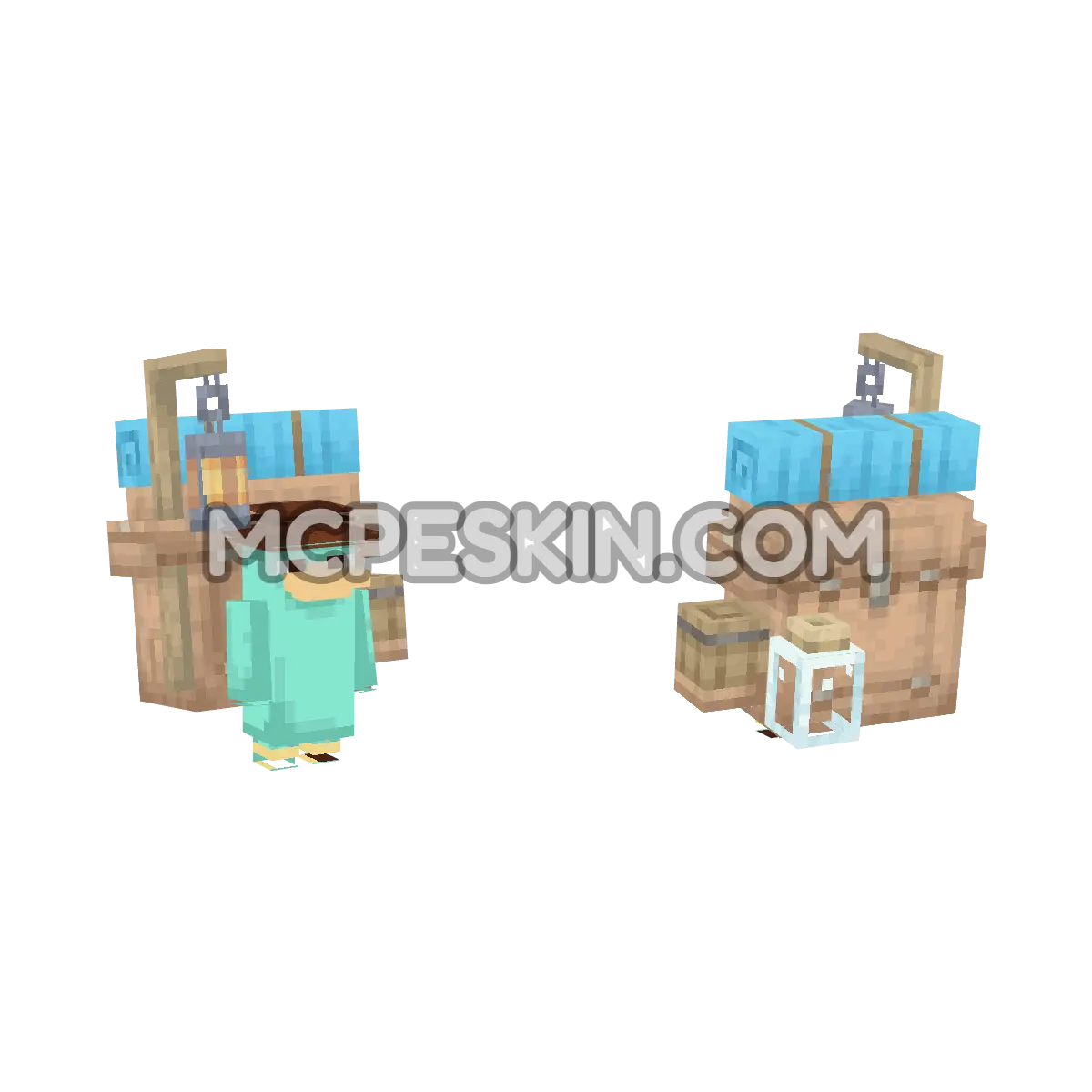 mochila 4D Minecraft Bedrock skin