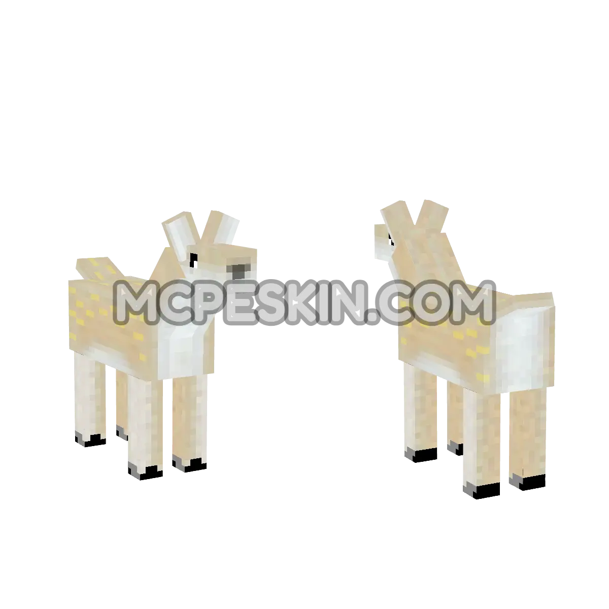MoCreatures Deer 1 4D Minecraft Bedrock skin