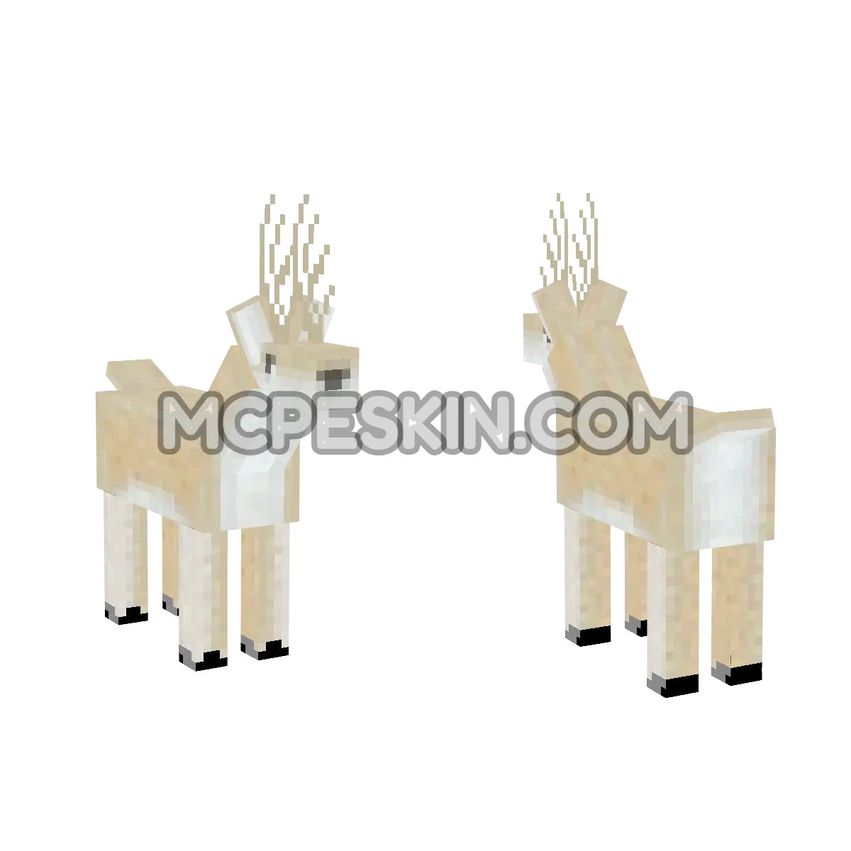 MoCreatures Deer 4D Minecraft Bedrock skin