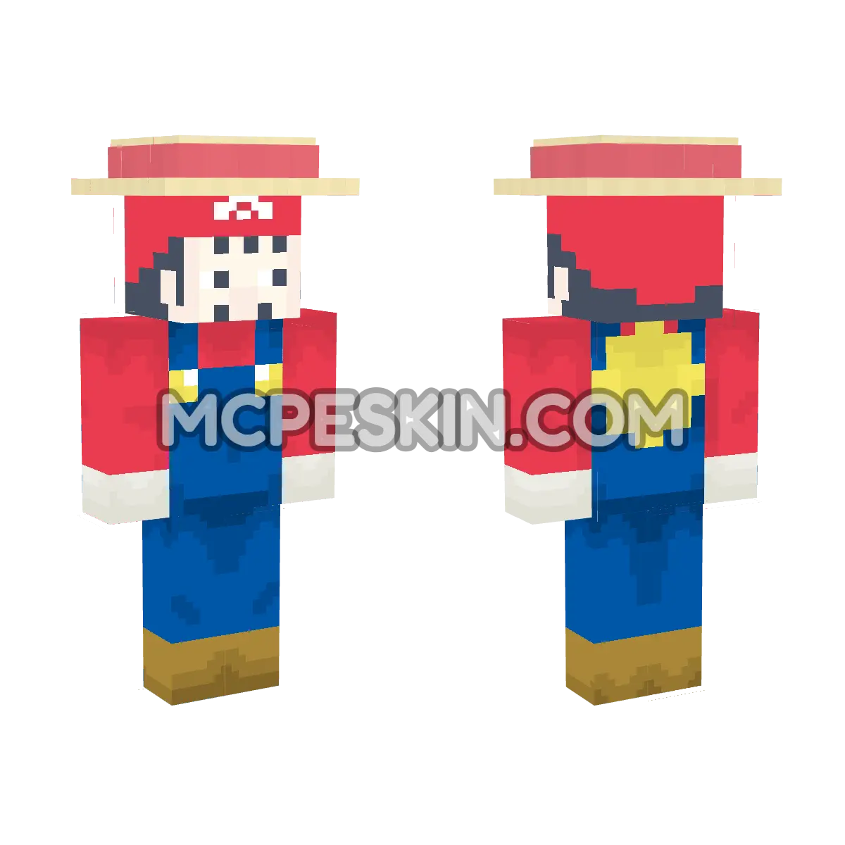 Monkey Luffy 4D Minecraft Bedrock skin