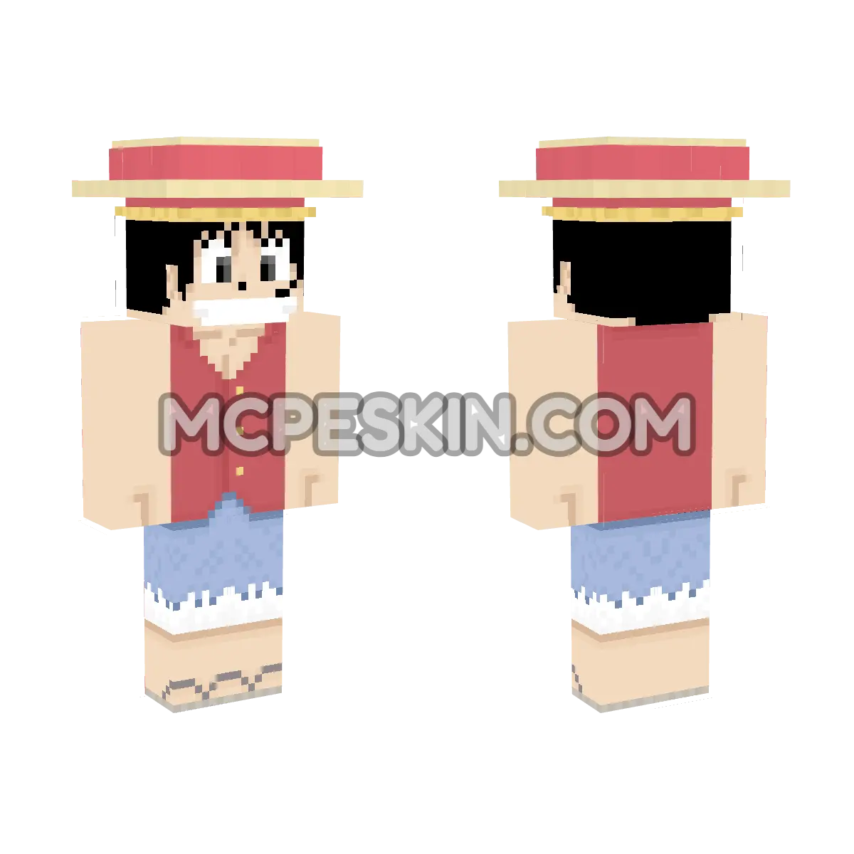 Monkey Luffy 4 4D Minecraft Bedrock skin