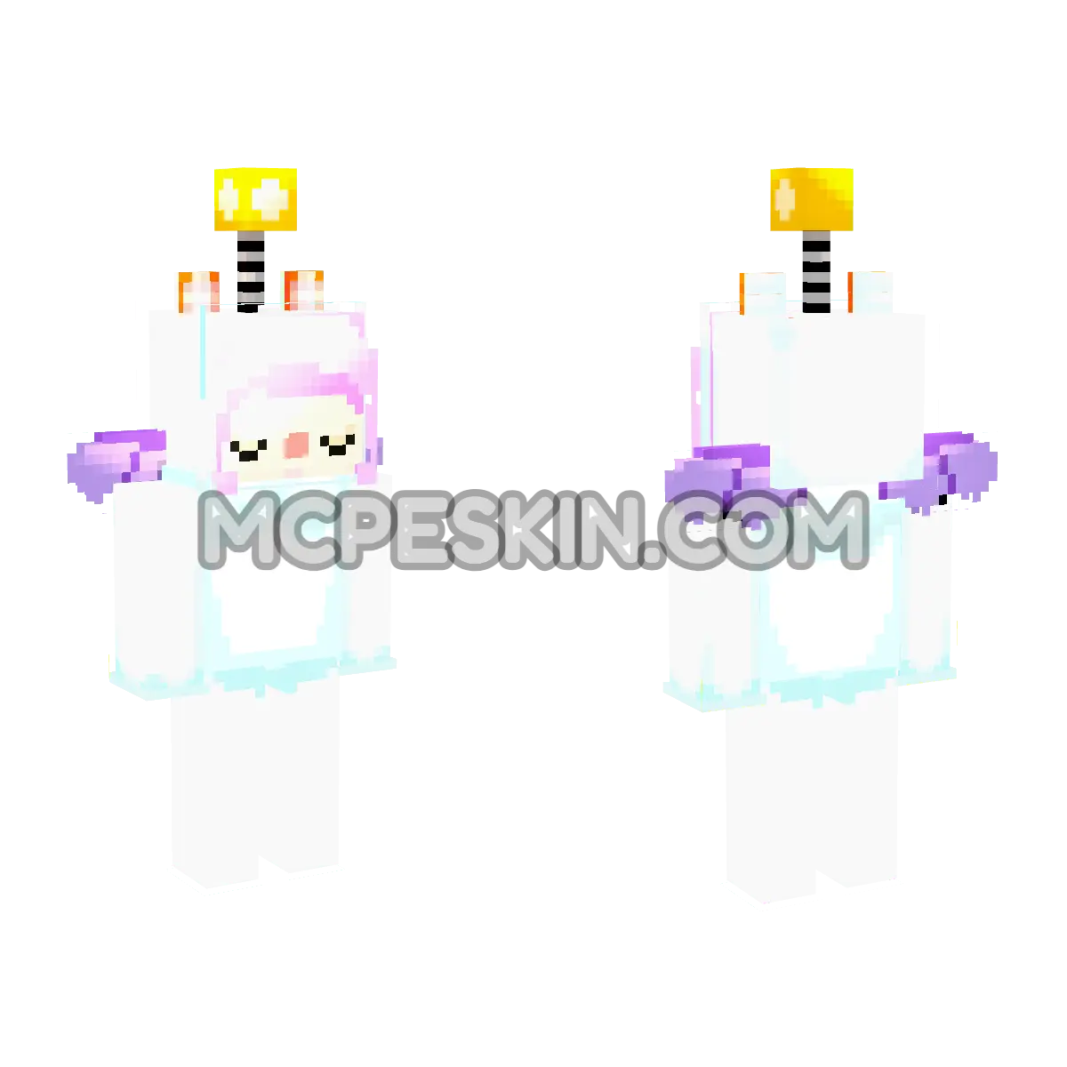 Moogle Girl 4D Minecraft Bedrock skin