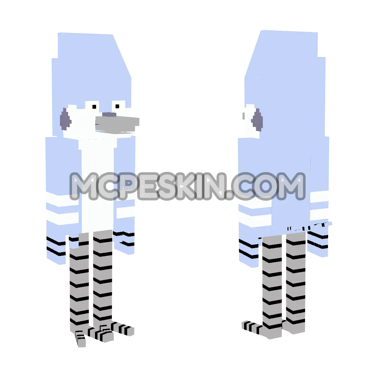 Mordecai 4D Minecraft Bedrock skin