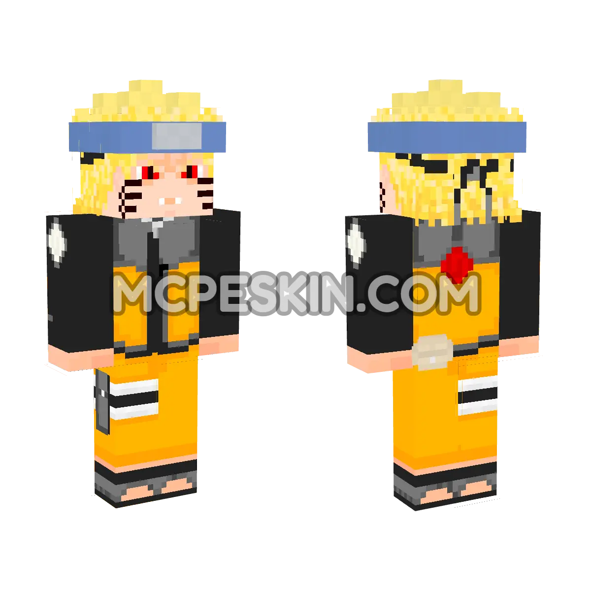 Naruto 10 4D Minecraft Bedrock skin