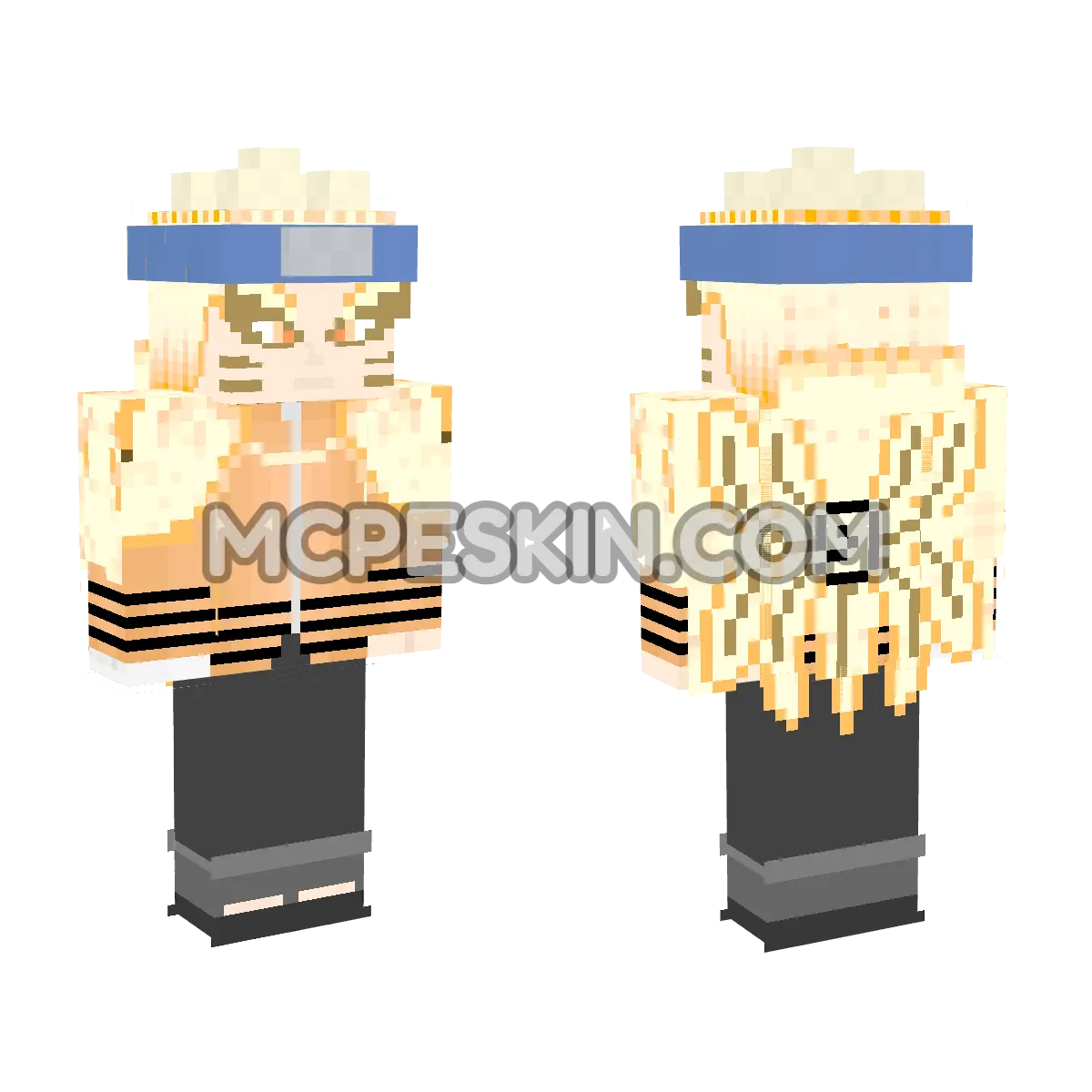 Naruto Baryon Mode 4D Minecraft Bedrock skin