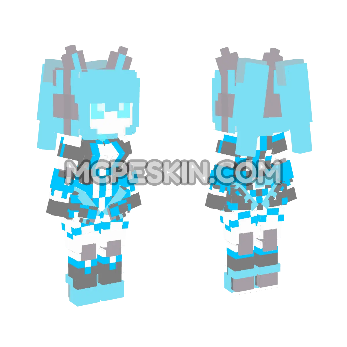 Neko Robot 2 4D Minecraft Bedrock skin