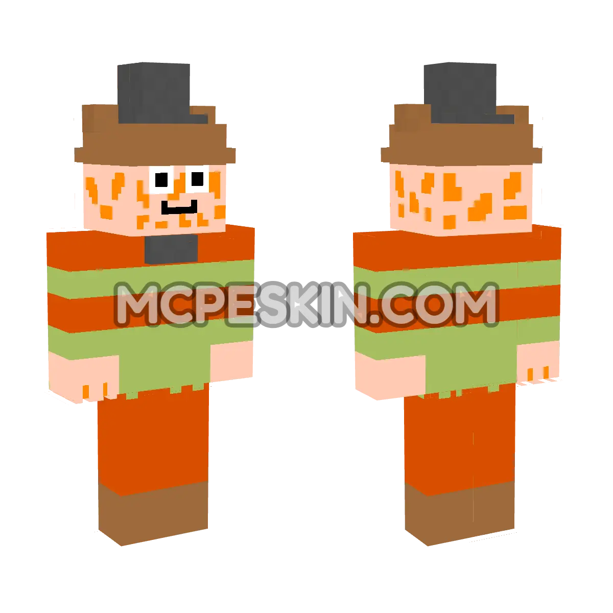 Nightmare Freddy Fazbear 4D Minecraft Bedrock skin