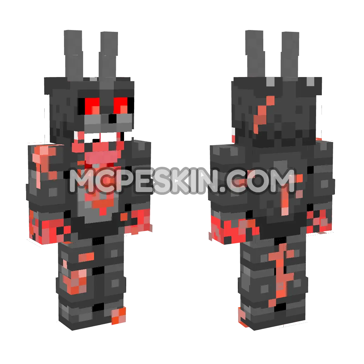 Nightmare Shadow Bonnie 4D Minecraft Bedrock skin