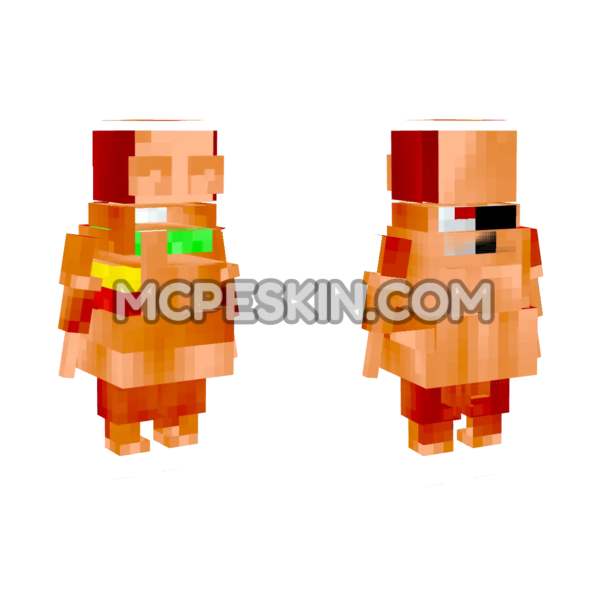Orange REPO 4D Minecraft Bedrock skin