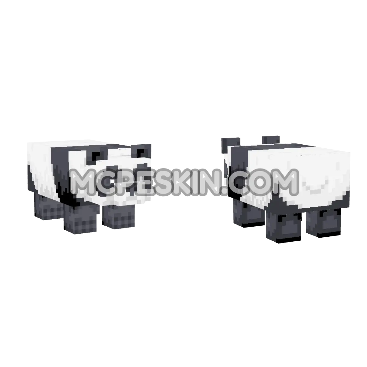 panda 4D Minecraft Bedrock skin