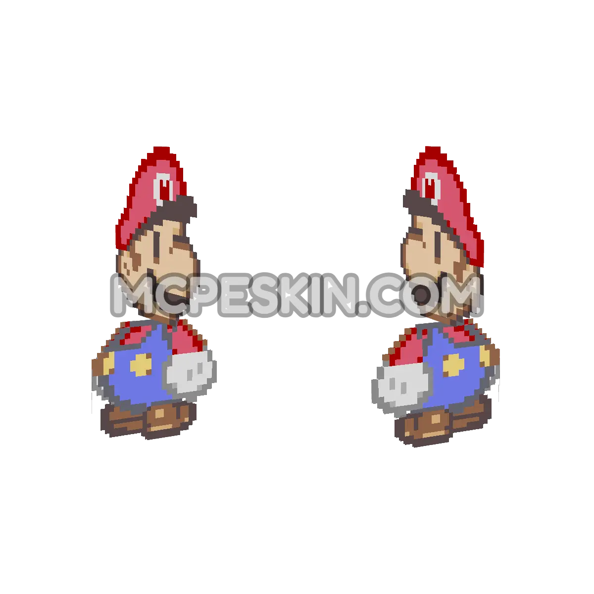 Paper Mario: Paper Mario 4D Minecraft Bedrock skin