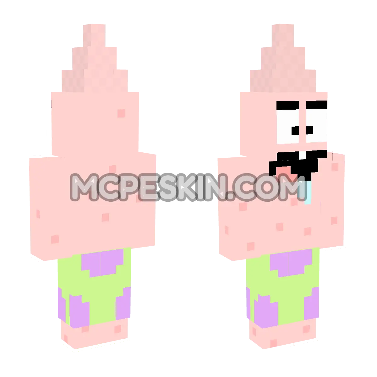 Patrick Star 6 4D Minecraft Bedrock skin