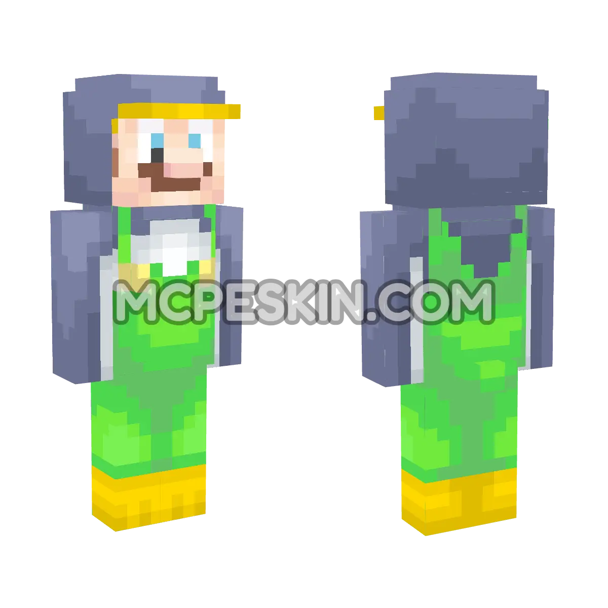 Penguin Luigi 4D Minecraft Bedrock skin