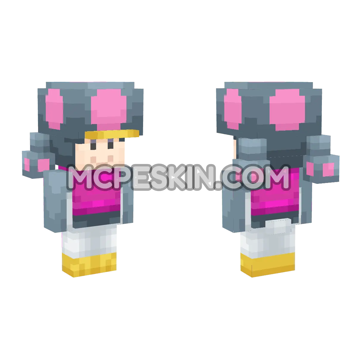 Penguin Toadette 4D Minecraft Bedrock skin