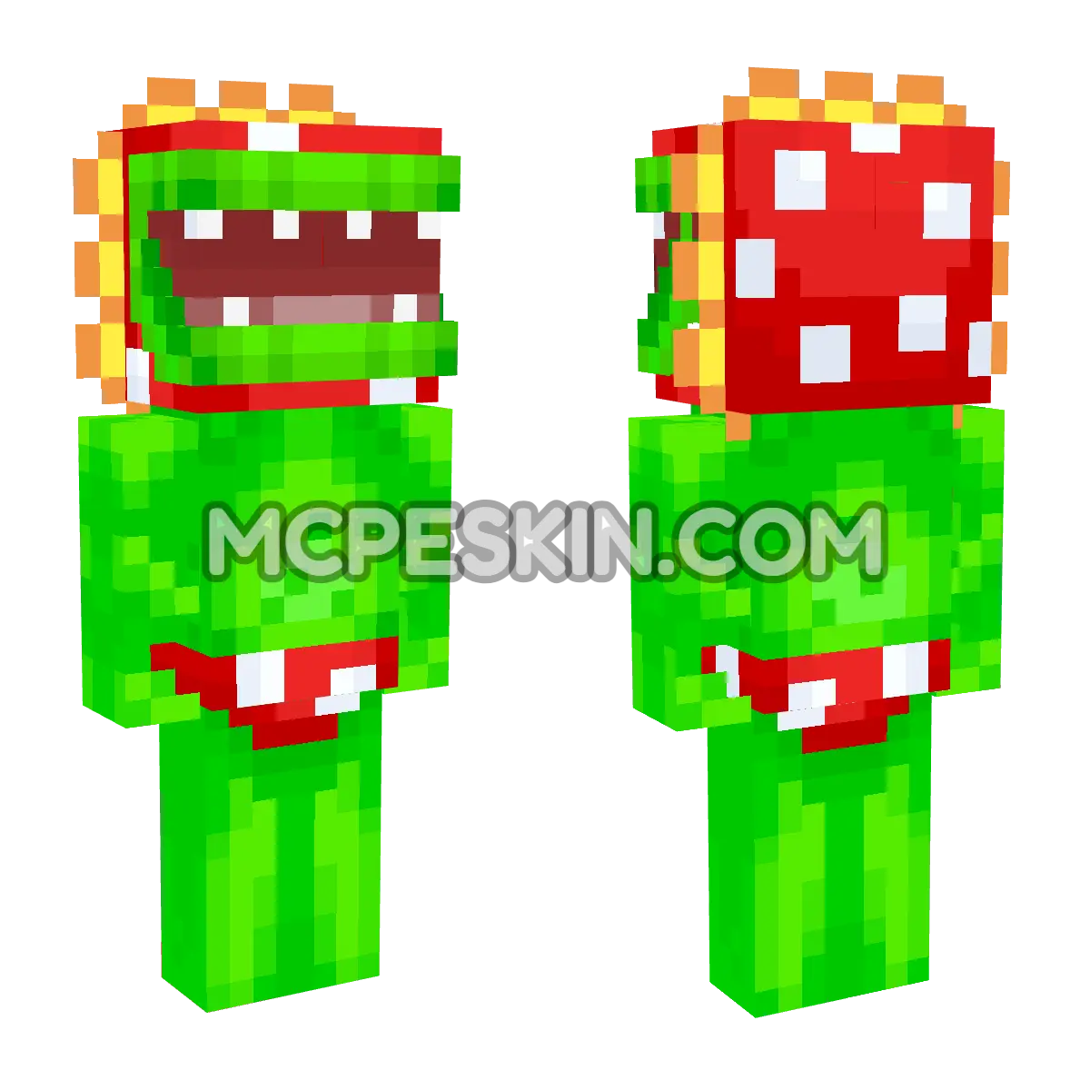 Petey Piranha 4D Minecraft Bedrock skin