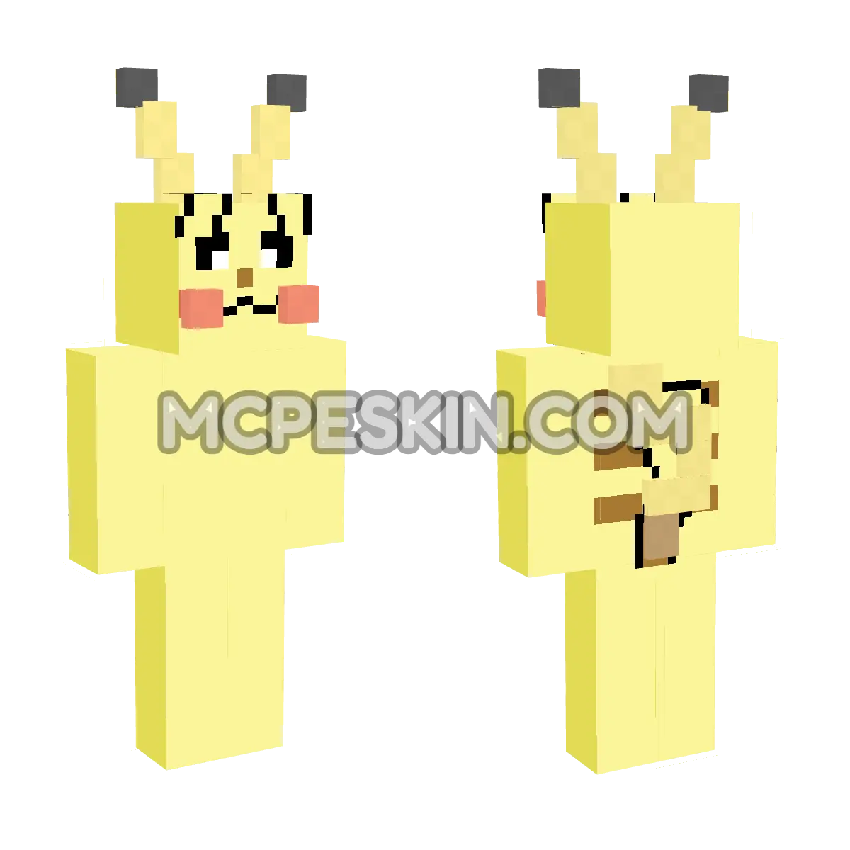 Pikachu 5 4D Minecraft Bedrock skin
