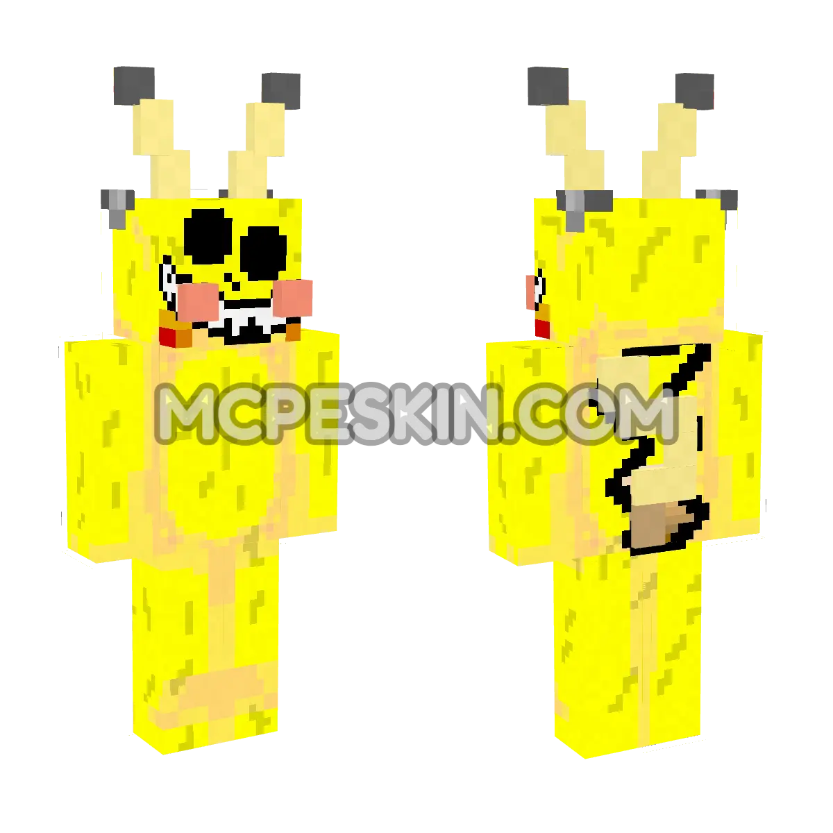 Pikachu 8 4D Minecraft Bedrock skin