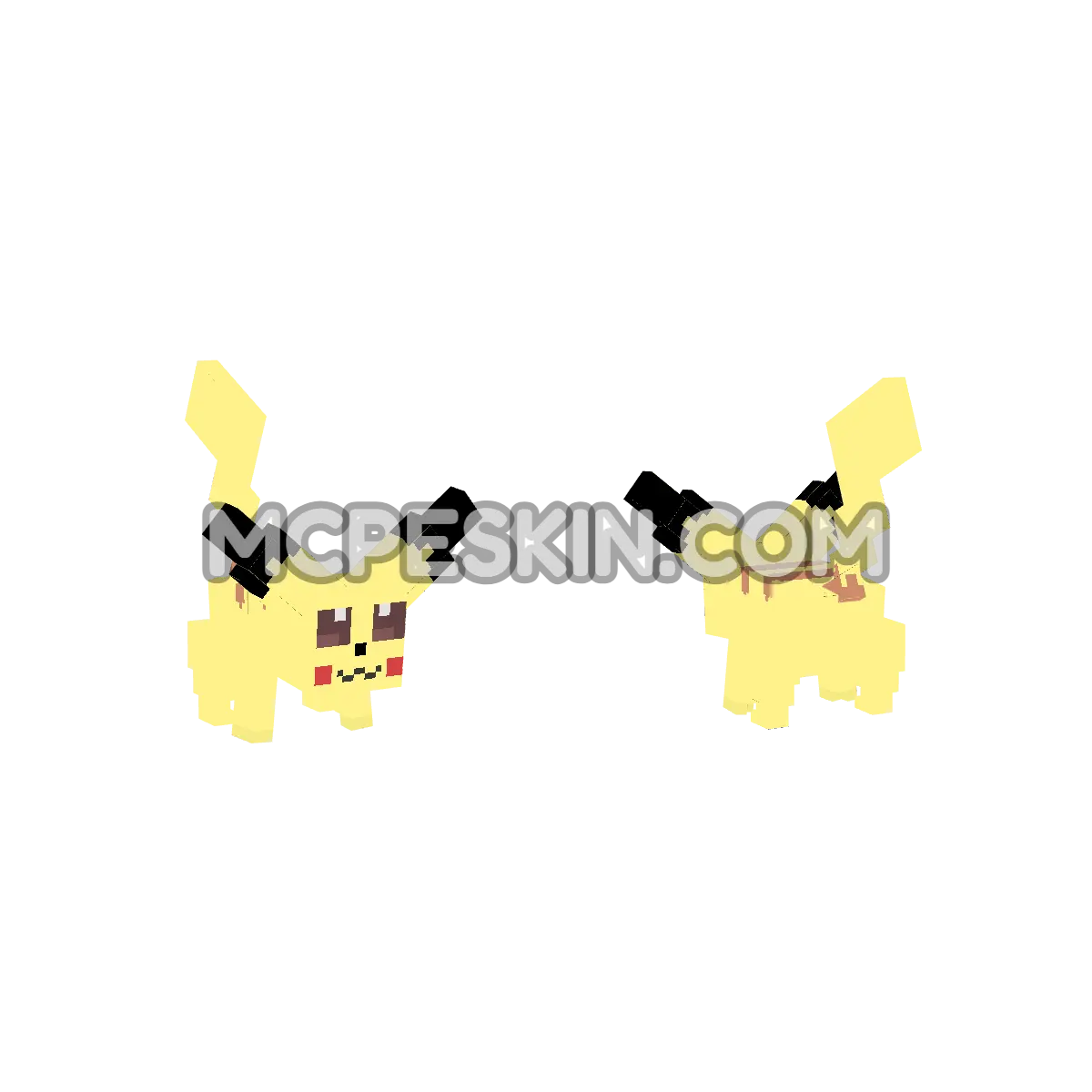 Pikachu 4D Minecraft Bedrock skin